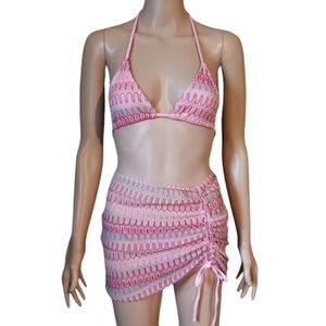 Pink Zigzag Bikini Set